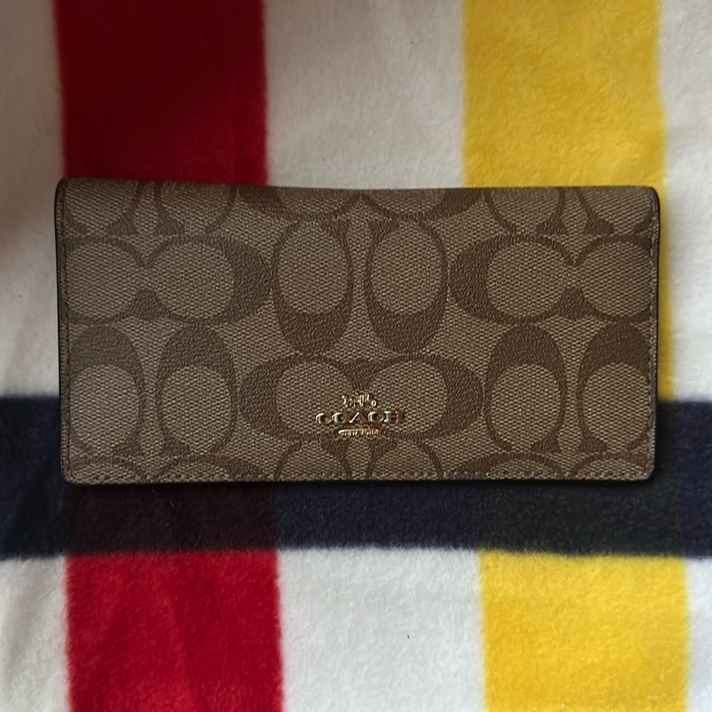 NEW COACH Bifold Wallet In Signature Canvas